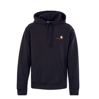 Herren Hoody - American Script - Black, M, Schwarz