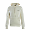 Herren Hoody - Script Embroidery - Wax White, S, Weiß