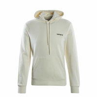 Herren Hoody - Script Embroidery - Wax White, S, Weiß
