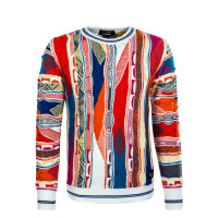 Herren Knit C9402 Orange White Blue