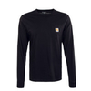 Herren Longsleeve - Pocket - Black