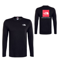 Herren Longsleeve - Red Box - Black