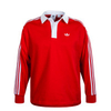 Herren Longsleeve. Solid Rugby - Red / White
