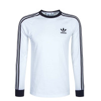 Herren Longsleeve 3-Stripes T White Black