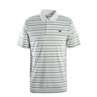 Herren Poloshirt - Short Sleeved Ribbed Collar - Beige, L, Beige