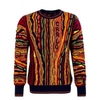 Herren Pullover - C9807 102 - Orange / Navy / Red