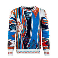 Herren Pullover - C9911 591 - Blue / Orange / White