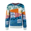 Herren Strickpullover - C10905 - Blue / Beige, L, Blau