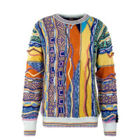 Herren Strickpullover - C10906 - Blue / Yellow