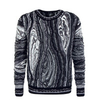 Herren Strickpullover - C11003 - Black / White