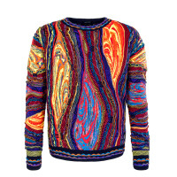 Herren Strickpullover - C11003 - Red / Yellow / Blue