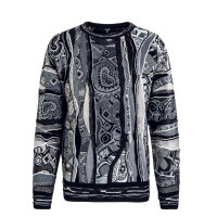 Herren Strickpullover - C11601 - Grey / Black