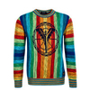 Herren Strickpullover - C7406 - Blue / Green / Red
