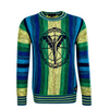 Herren Strickpullover - C7406 - Blue / Green / Yellow