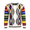 Herren Strickpullover - C8804 - White / Multi-Color