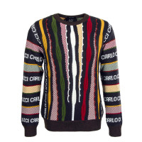 Herren Strickpullover - C9204 - Anthrazit / Multi-Color