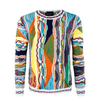 Herren Strickpullover - C9804 - White / Blue / Yellow