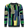 Herren Strickpullover - C9903 - Navy / Green / Yellow