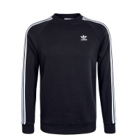 Herren Sweat - 3 Stripes Crewneck - Black / White