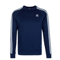 Herren Sweat 3-Stripes Crew Navy White
