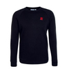 Herren Sweat Essential Crew Black Scarlet