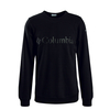 Herren Sweater - Columbia Logo Fleece Crew - Black, S, Schwarz