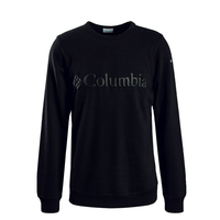 Herren Sweater - Columbia Logo Fleece Crew - Black, S, Schwarz
