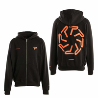 Herren Sweatjacke - Barone Raglan - Black, M, Schwarz
