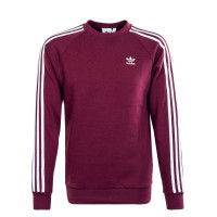 Herren Sweatshirt - 3 Stripes Crew - Bordeaux