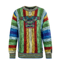Herren Sweatshirt - C11603 - Green / Yellow / Red / Blue