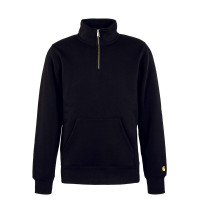 Herren Sweatshirt - Chase Neck Zip - Black / Gold