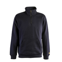 Herren Sweatshirt - Chase Neck Zip - Dark Navy / Gold, 2XL, Blau