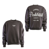 Herren Sweatshirt - PB Garment - Dark Grey Cream, XL, Grau