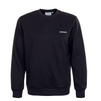 Herren Sweatshirt - Script Embroidery - Black / White