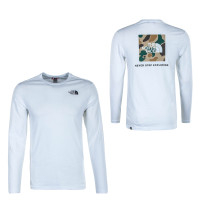 Herren Sweatshirt Red Box White