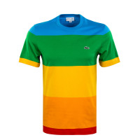 Herren T-Shirt - Lacoste x Polaroid - Blau / Grün / Gelb / Orange / Rot