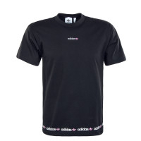 Herren T-Shirt - Linear Repeat Tee - Black / Pink