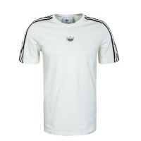 Herren T-Shirt - Sport 3 Stripe - White / Black
