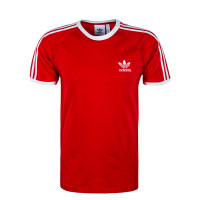 Herren T-Shirt 3 Stripes Tee Scarlet White