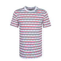 Herren T-Shirt Club Stripe CV9867 White Red