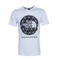 Herren T-Shirt Geodome White Black