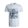 Herren T-Shirt Graphic White Black