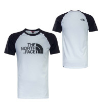 Herren T-Shirt Raglan Easy White Black