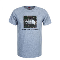 Herren T-Shirt Red Box Grey Olive Tarn