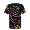Herren T-Shirt Tie Dye LBR Black Bright Crimson White