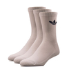 Socken - Trefoil Cushion Crew 3 Pck - White / Black, S, Weiß