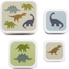 A Little Lovely Company Lunchbox 4er Set Dinosaurier