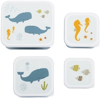A Little Lovely Company Lunchbox 4er Set Ozean