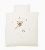 Alvi 401255626 Bettwäsche Applikation little bear beige 100x135cm