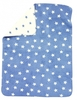 Alvi 931746088 Baumwoll Baby Decke Sterne blau 75x100cm